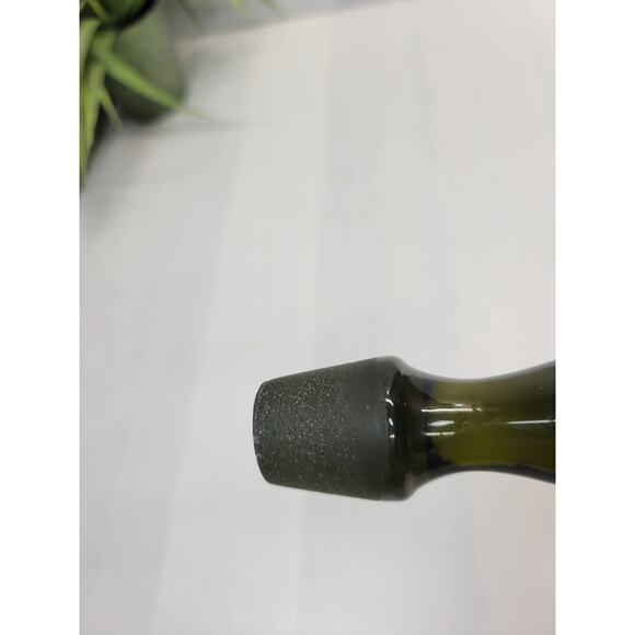 Vintage Decanter Stopper Dark Green Glass Tear Drop Replacement - Picture 3 of 4